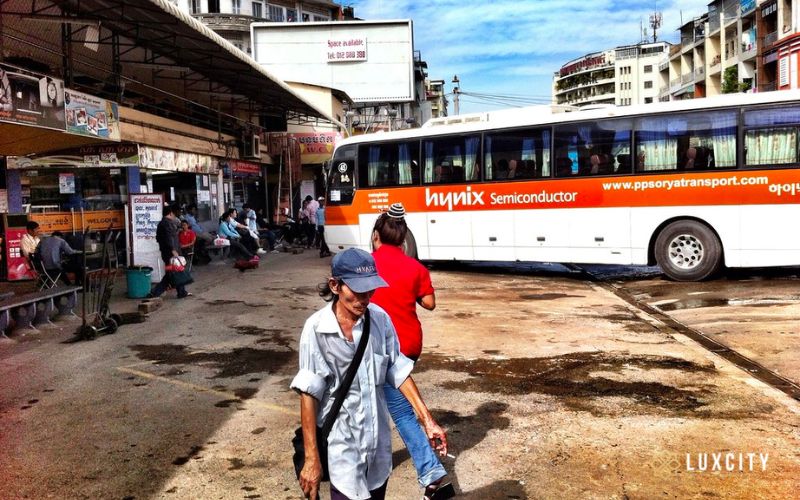 Bus station in Phnom Penh