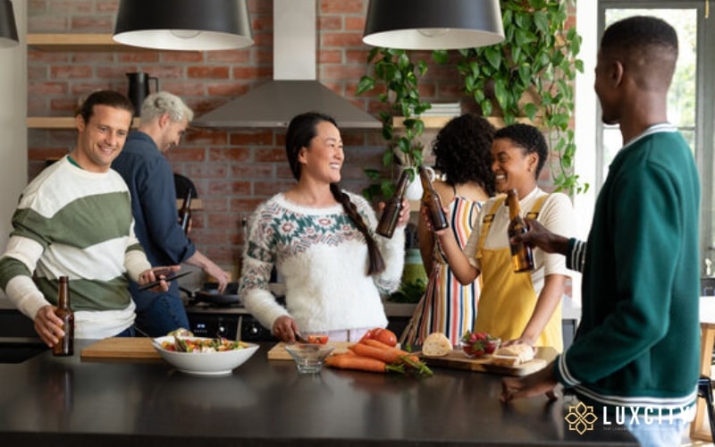 The kitchen in the hotel room in Phnom Penh allows you to purchase fresh products in advance, store them and prepare delicious dishes without leaving the hotel