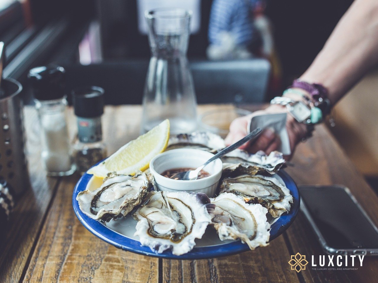 Oysters and bubbles make a great way to end the night